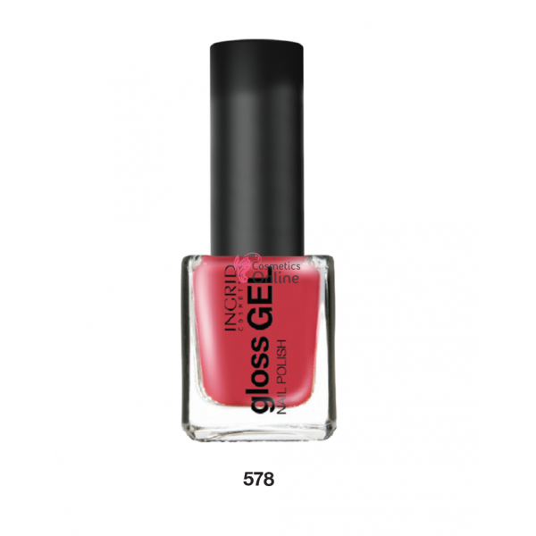 Lac de Unghii Gloss Gel Effect Ingrid 7 ml 578 rosu